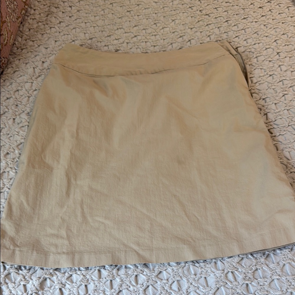 Banana Republic Tan A-Line Mini Skirt Casual